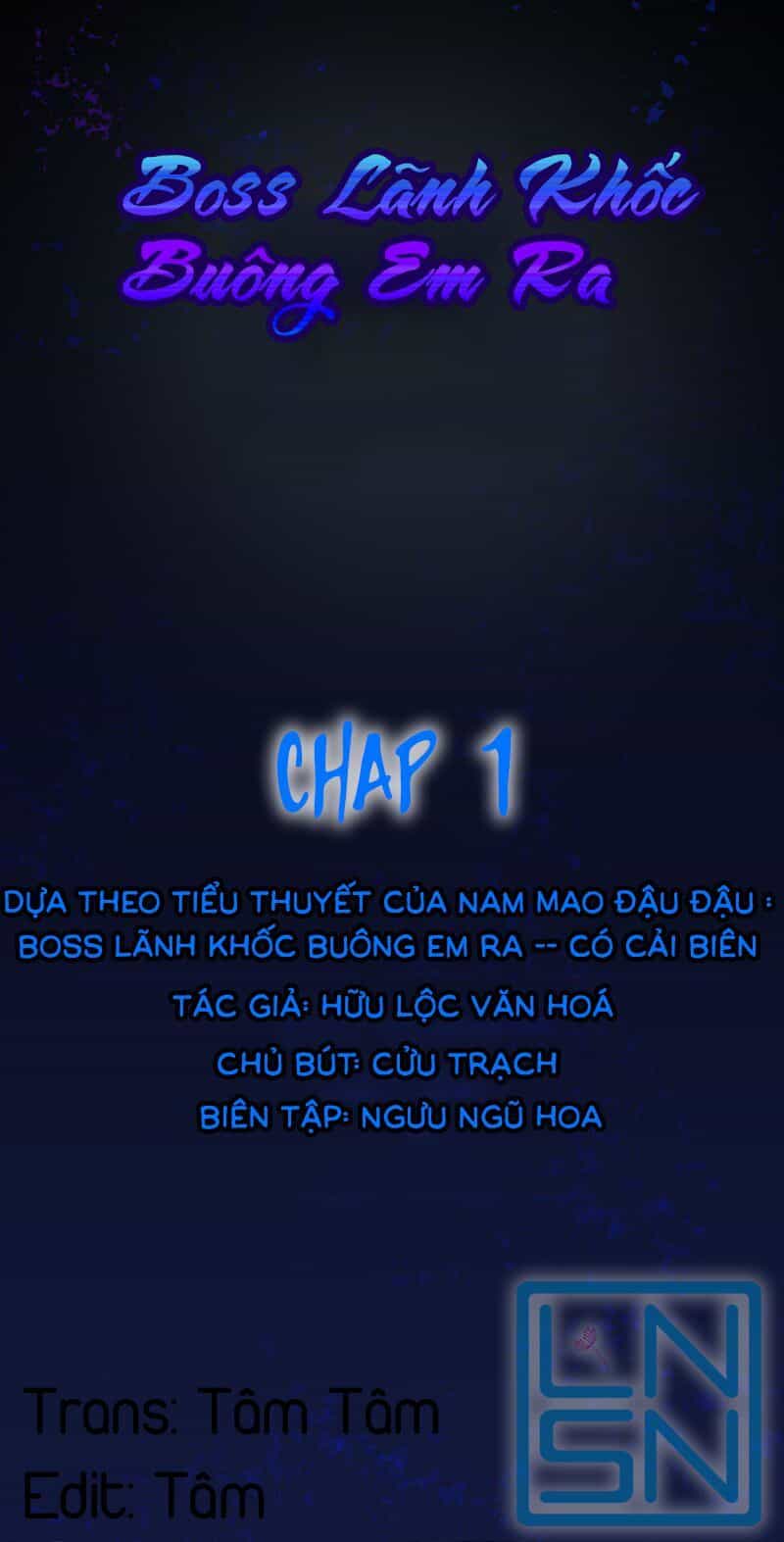 Boss Lãnh Khốc Buông Em Ra - Chương 1 - ảnh 1