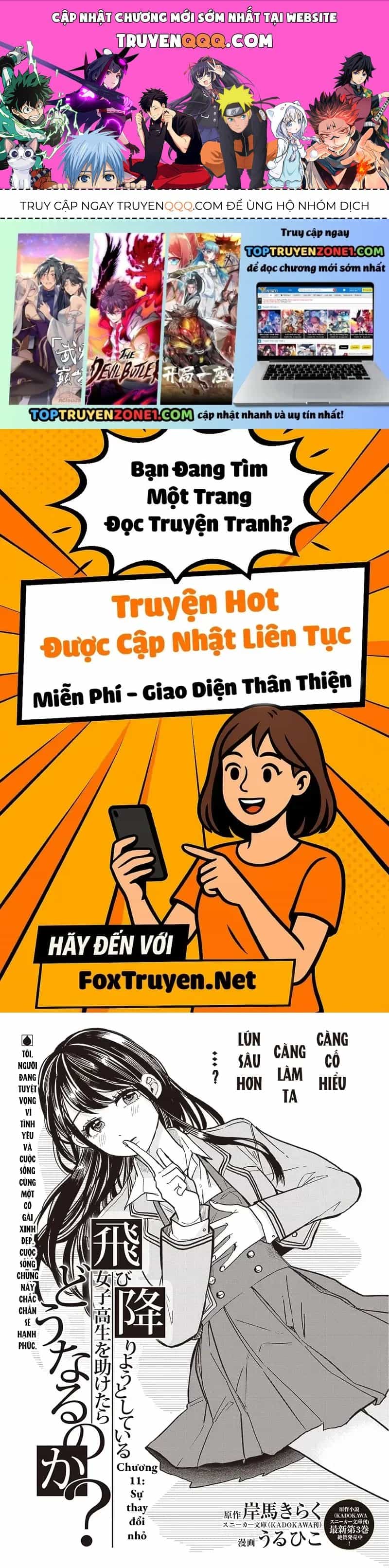 Chuyện Gì Sẽ Xảy Ra Nếu Bạn Cứu Một Nữ Sinh Trung Học Đang Định Nhảy Lầu? - Chương 11 - ảnh 1