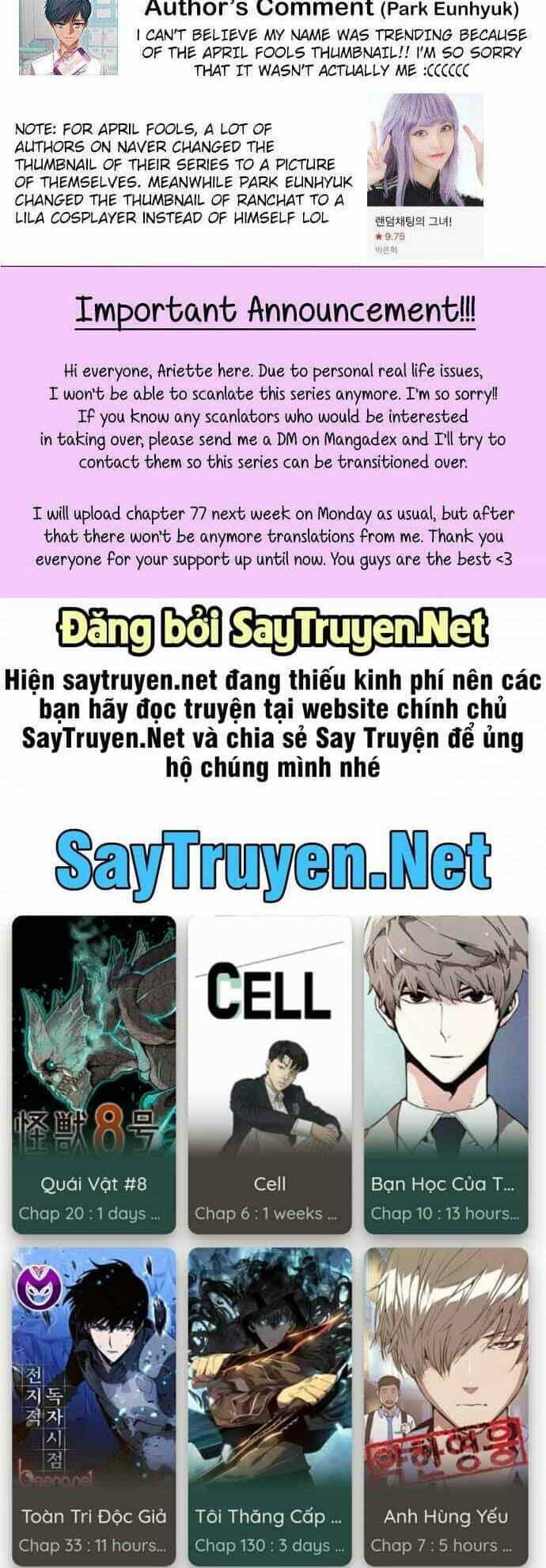 Cô Gái Từ Ứng Dụng Nhắn Tin Ngẫu Nhiên - Chương 76 - ảnh 69