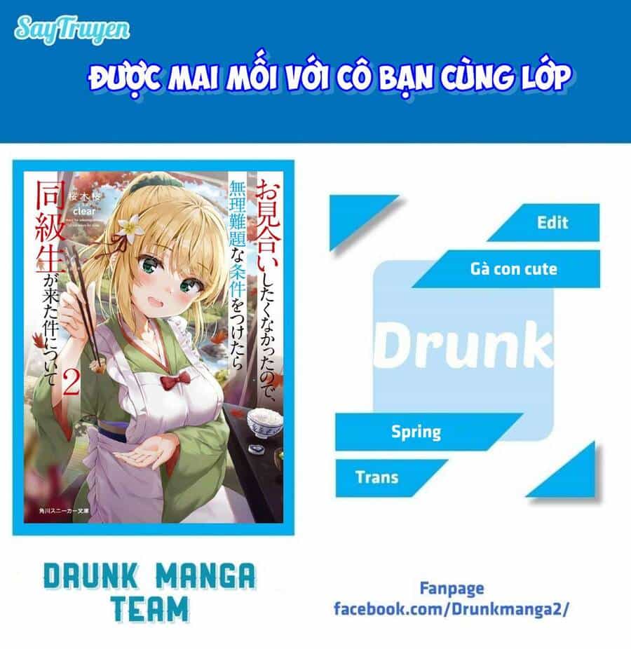 Được Mai Mối Với Cô Bạn Cùng Lớp - Chương 2.2 - ảnh 2