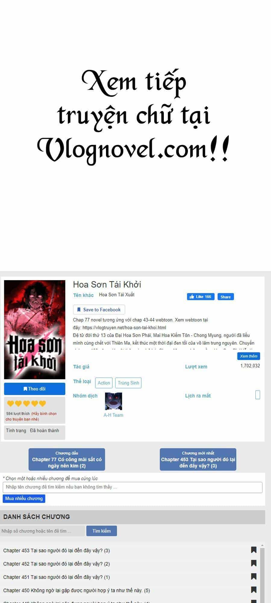 Hoa Sơn Tái Khởi - Chương 62 - ảnh 1