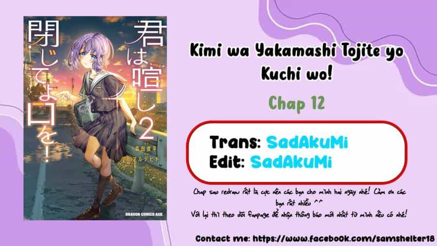 Kimi Wa Yakamashi Tojite Yo Kuchi Wo! - Chương 12 - ảnh 1
