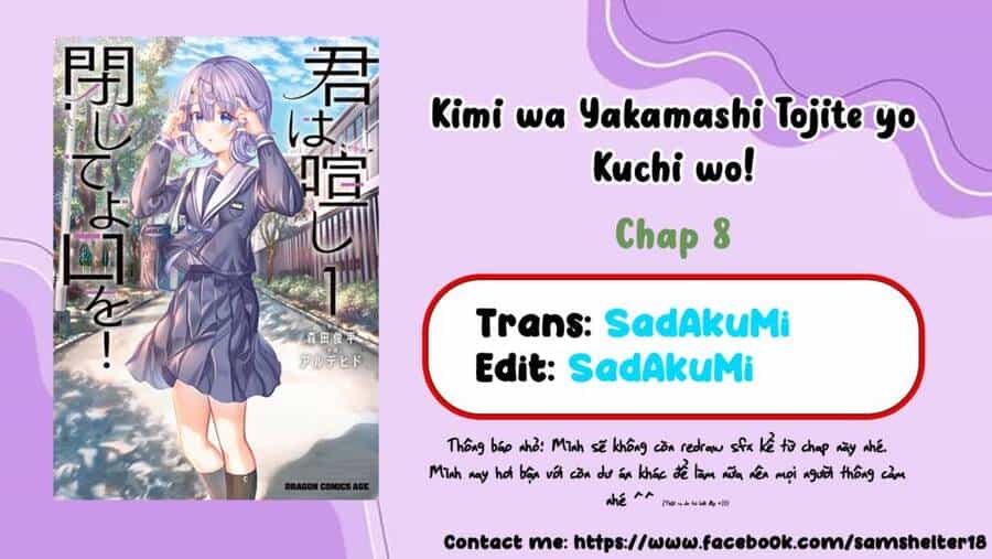 Kimi Wa Yakamashi Tojite Yo Kuchi Wo! - Chương 8 - ảnh 1
