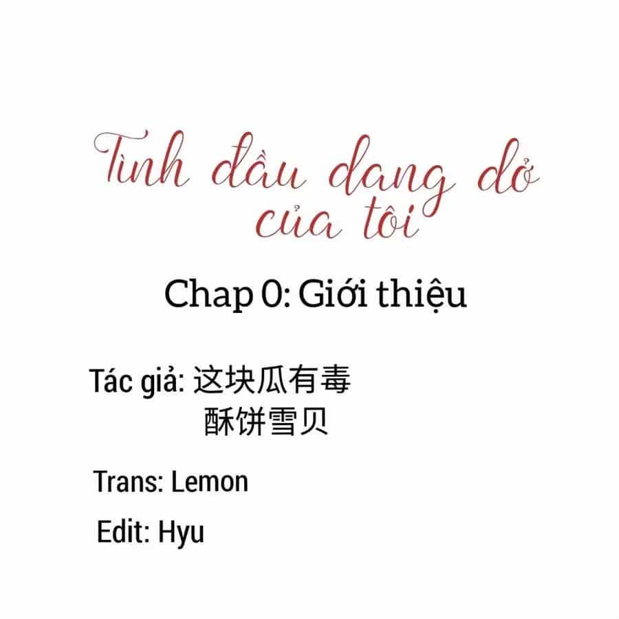 Mối Tình Đầu Dang Dở Của Tôi - Chương 0 - ảnh 2