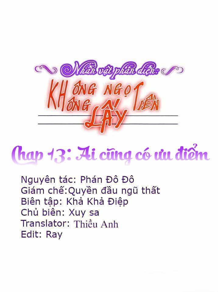 Nhân Vật Phản Diện: Không Ngọt Không Lấy Tiền - Chương 13 - ảnh 1