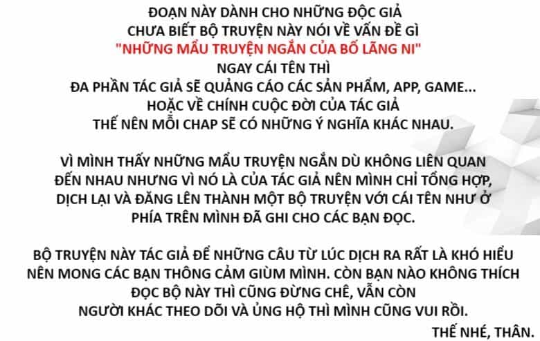 Những Mẩu Truyện Ngắn Của Bố Lãng Ni - Chương 8 - ảnh 1