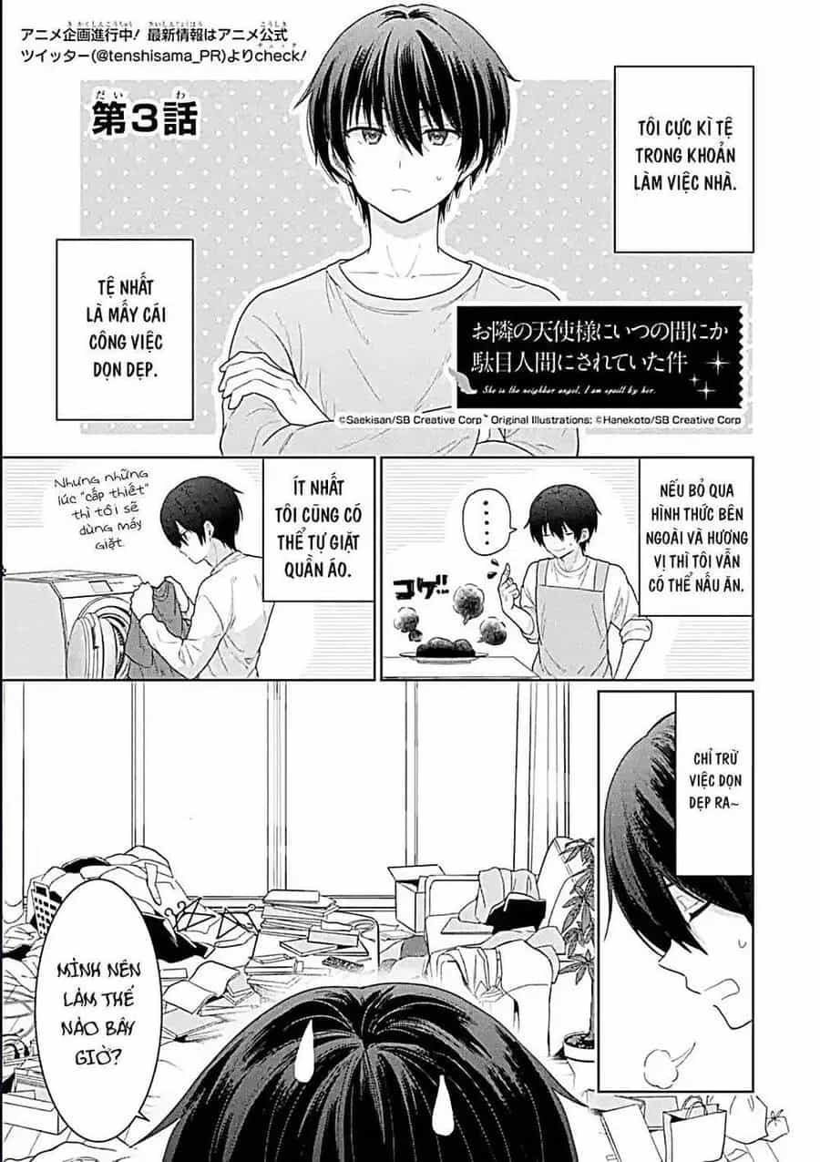 Otonari No Tenshi-Sama Ni Itsunomanika Dame Ningen Ni Sareteita Ken - Chương 3 - ảnh 2