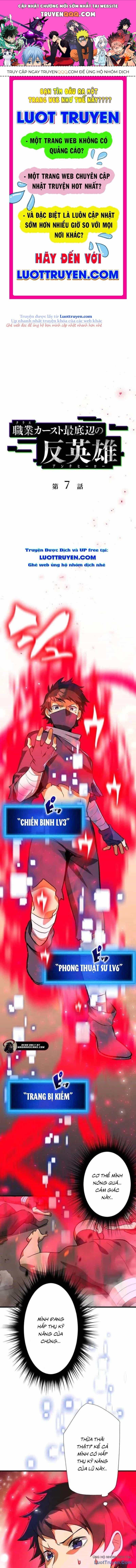 Phản Anh Hùng:  Kẻ Dưới Đáy Hệ Thống Chức Nghiệp - Chương 7 - ảnh 1