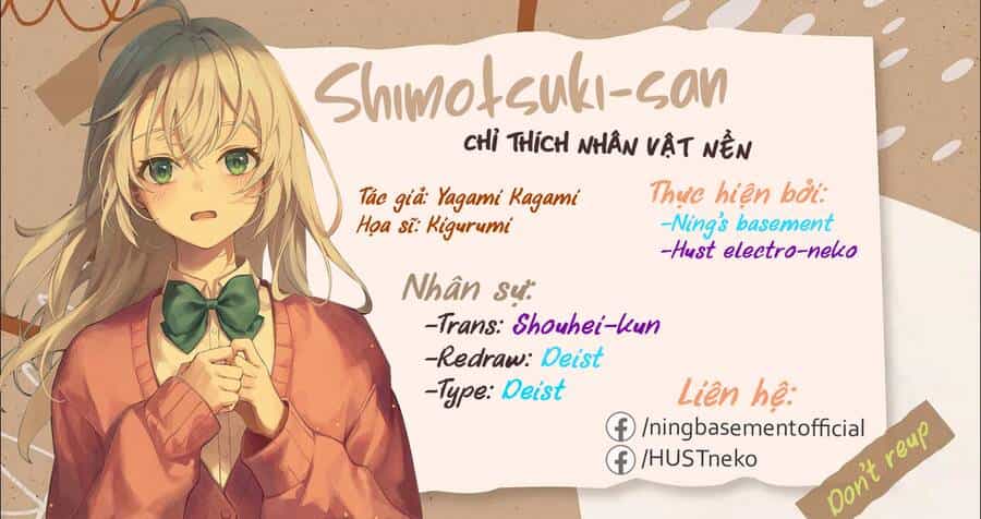 Shimotsuki-San Chỉ Thích Nhân Vật Nền - Chương 13.1 - ảnh 17