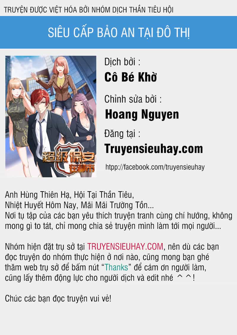 Siêu Cấp Bảo An Tại Đô Thị - Chương 9 - ảnh 1