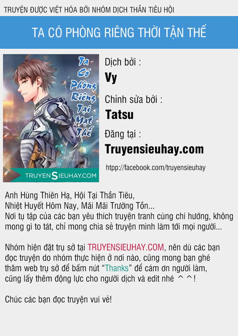 Ta Có Phòng Riêng Thời Tận Thế - Chương 1.2 - ảnh 1