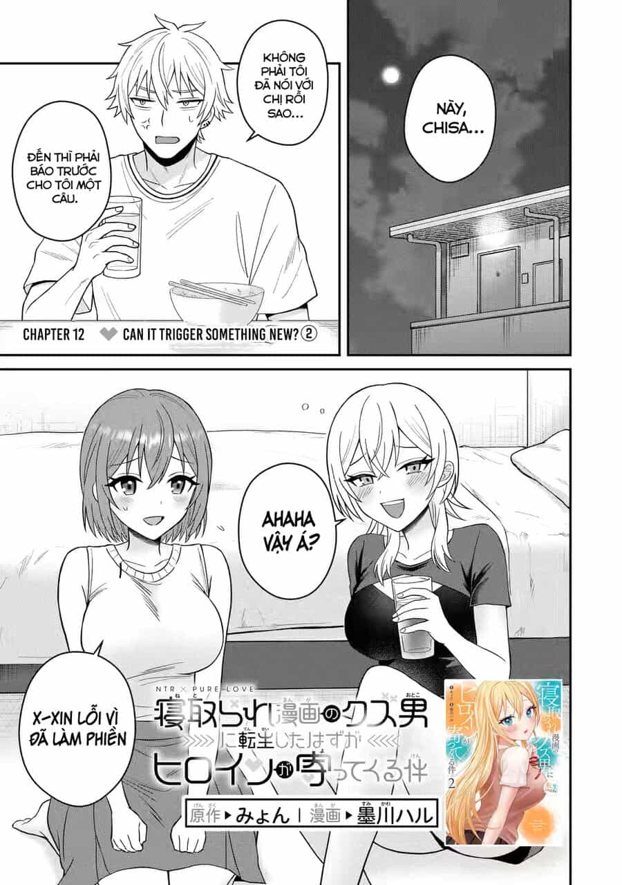 Tái Sinh Thành Tên Cặn Bã Trong Bộ Manga Cắm Sừng Mình Từng Đọc. Thế Nhưng Giờ Đây, Cô Nàng Nữ Chính Của Bộ Manga Ấy Lại Chủ Động Tiếp Cận Tôi - Chương 12.1 - ảnh 2