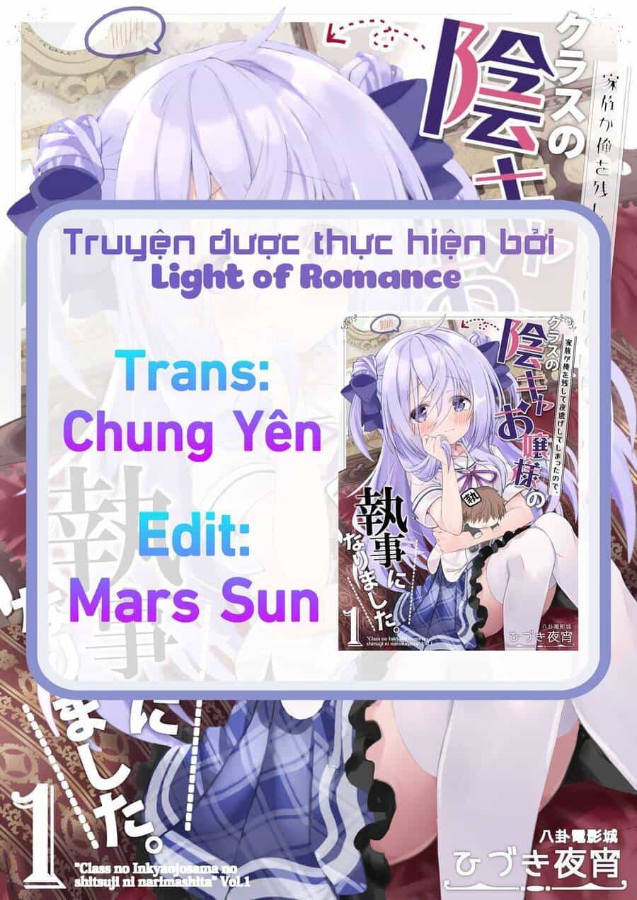 Tôi Trở Thành Quản Gia Của Cô Nàng Ủ Rũ Cùng Lớp - Chương 9 - ảnh 1