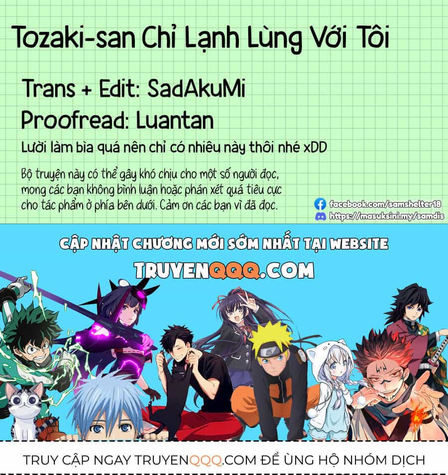 Tozaki-San Chỉ Lạnh Lùng Mỗi Mình Tôi - Chương 1 - ảnh 28